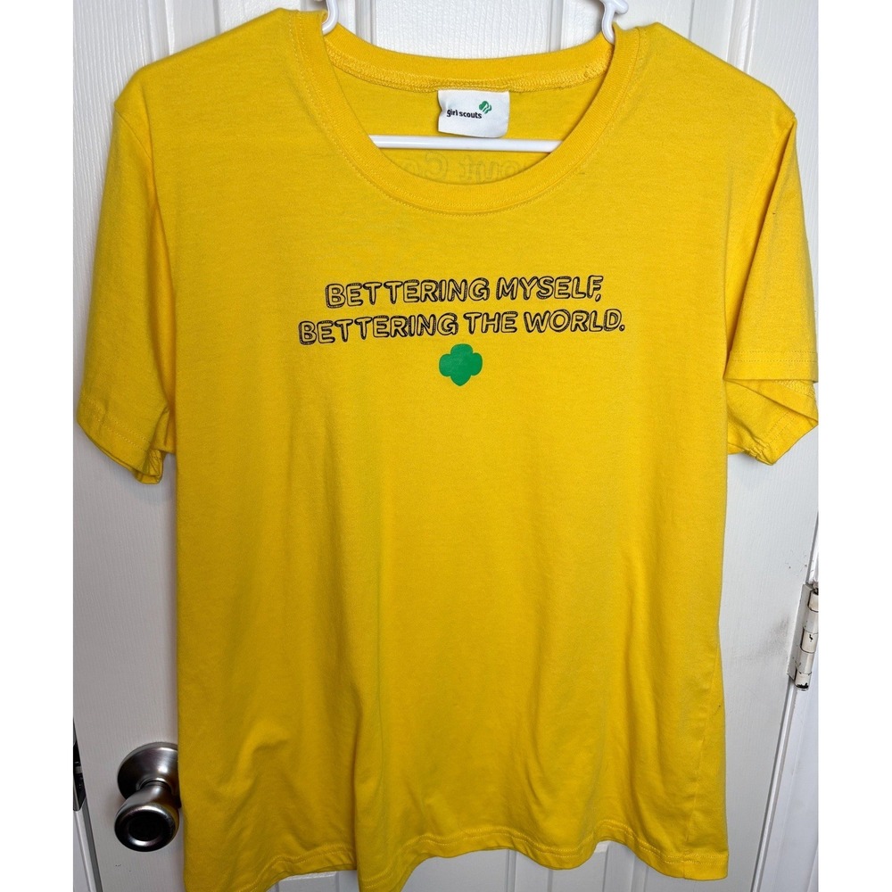 Girl Scouts Womens T Shirt Yellow XL Short Sleeve Samoas Dosidos Cookies